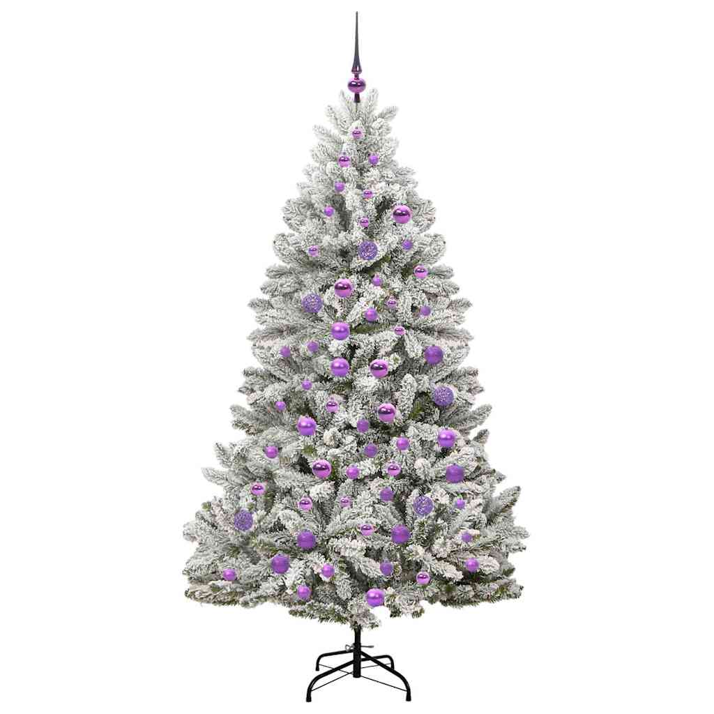 Albero di Natale artificiale con 300 LED Verde e Bianco 180 cm