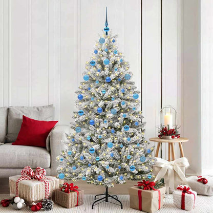 Albero di Natale artificiale con 300 LED Verde e Bianco 180 cm