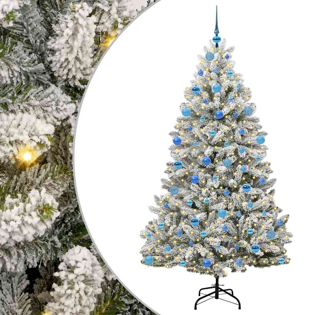 Albero di Natale artificiale con 300 LED Verde e Bianco 180 cm