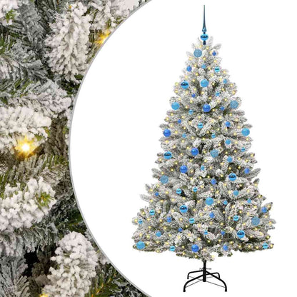 Albero di Natale artificiale con 300 LED Verde e Bianco 180 cm