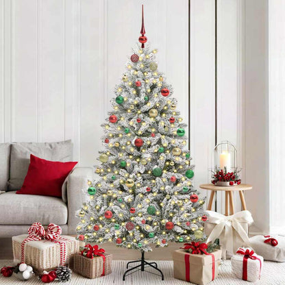Albero di Natale artificiale con 300 LED Verde e Bianco 180 cm