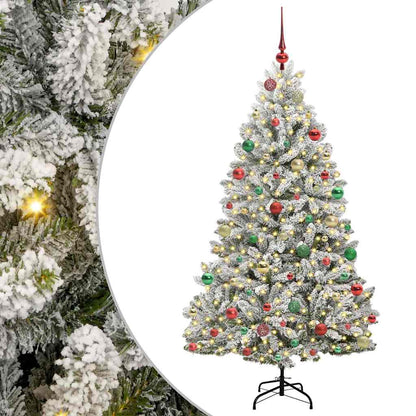 Albero di Natale artificiale con 300 LED Verde e Bianco 180 cm