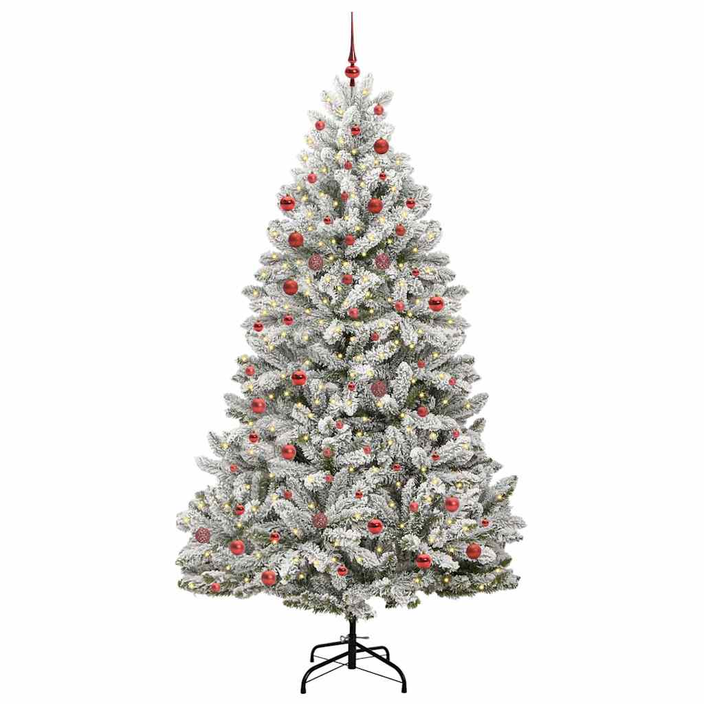 Albero di Natale artificiale con 300 LED Verde e Bianco 210 cm