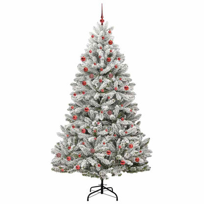 Albero di Natale artificiale con 300 LED Verde e Bianco 210 cm