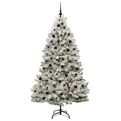 Albero di Natale artificiale con 300 LED Verde e Bianco 210 cm