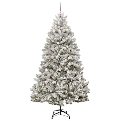Albero di Natale artificiale con 300 LED Verde e Bianco 210 cm