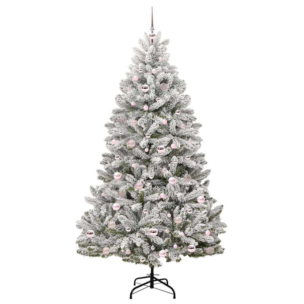 Albero di Natale artificiale con 300 LED Verde e Bianco 210 cm
