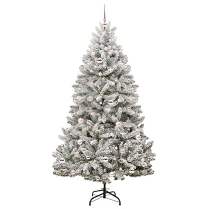 Albero di Natale artificiale con 300 LED Verde e Bianco 210 cm