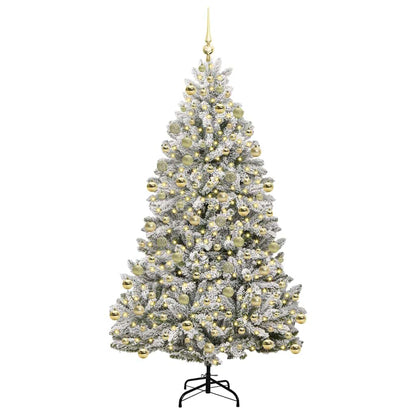 Albero di Natale artificiale con 300 LED Verde e Bianco 210 cm