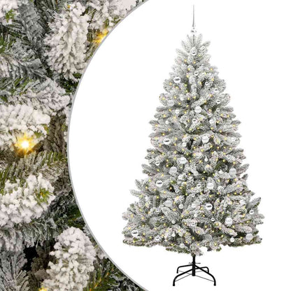Albero di Natale artificiale con 300 LED Verde e Bianco 210 cm
