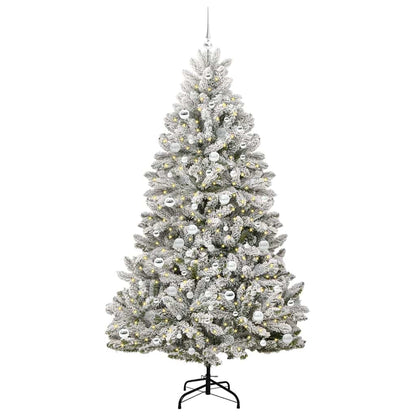 Albero di Natale artificiale con 300 LED Verde e Bianco 210 cm
