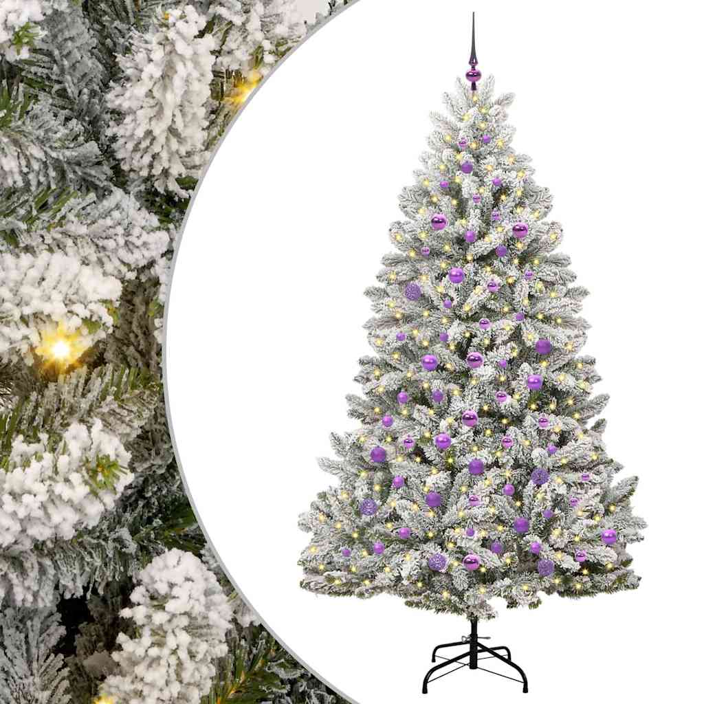 Albero di Natale artificiale con 300 LED Verde e Bianco 210 cm