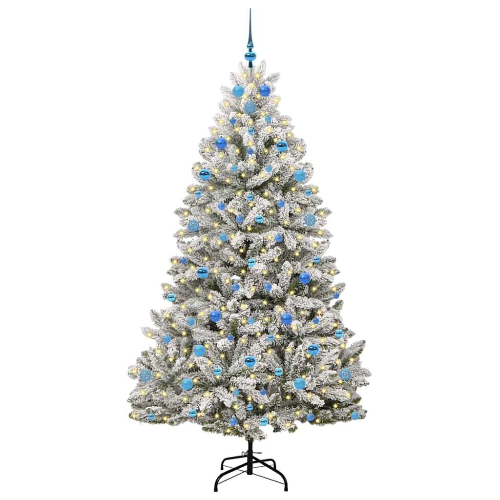 Albero di Natale artificiale con 300 LED Verde e Bianco 210 cm
