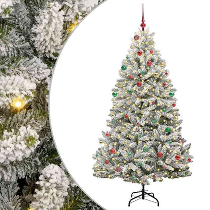 Albero di Natale artificiale con 300 LED Verde e Bianco 210 cm