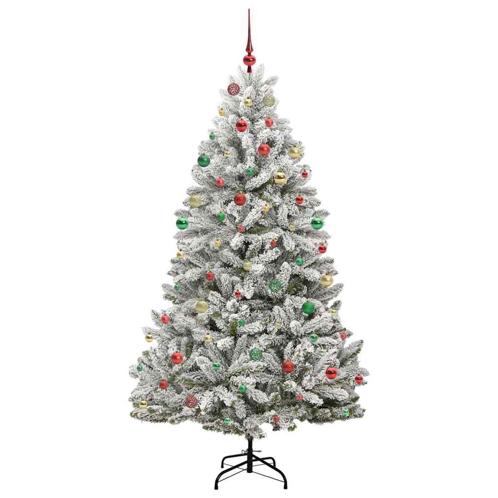 Albero di Natale artificiale con 300 LED Verde e Bianco 210 cm