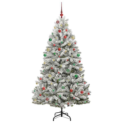 Albero di Natale artificiale con 300 LED Verde e Bianco 210 cm