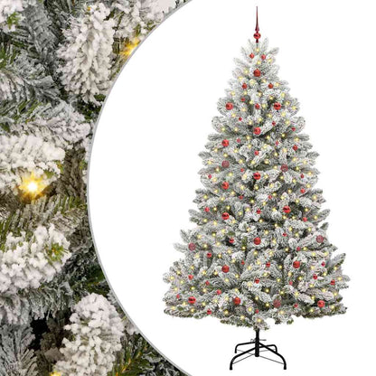 Albero di Natale artificiale con 300 LED Verde e Bianco 240 cm