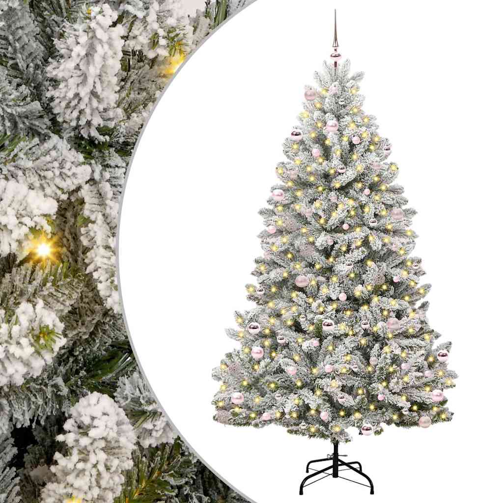 Albero di Natale artificiale con 300 LED Verde e Bianco 240 cm