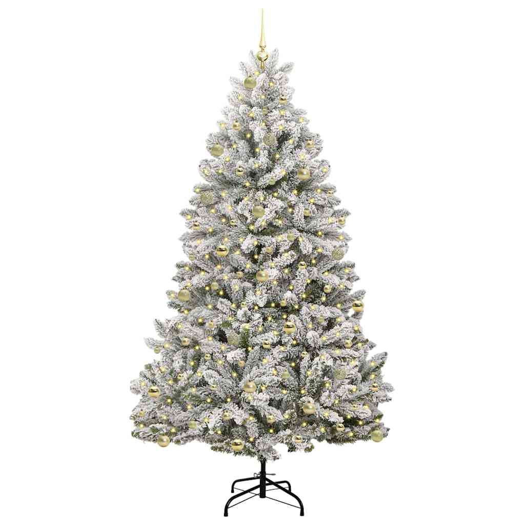 Albero di Natale artificiale con 300 LED Verde e Bianco 240 cm