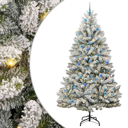 Albero di Natale artificiale con 300 LED Verde e Bianco 240 cm | homemem39