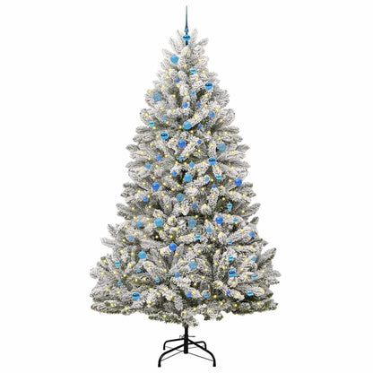 Albero di Natale artificiale con 300 LED Verde e Bianco 240 cm | homemem39