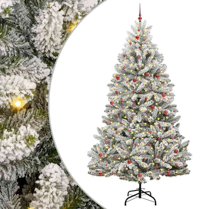 Albero di Natale artificiale con 300 LED Verde e Bianco 300 cm