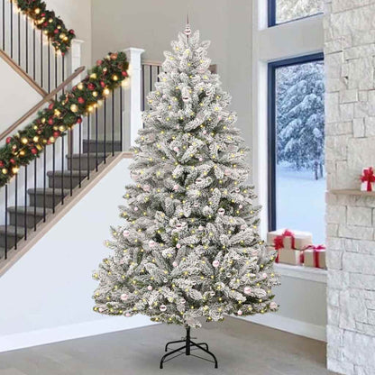 Albero di Natale artificiale con 300 LED Verde e Bianco 300 cm