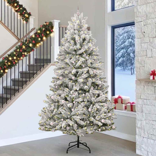 Albero di Natale artificiale con 300 LED Verde e Bianco 300 cm