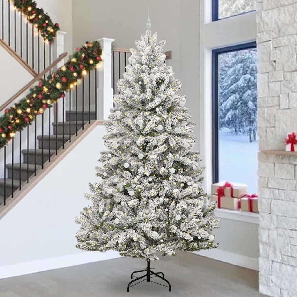 Albero di Natale artificiale con 300 LED Verde e Bianco 300 cm