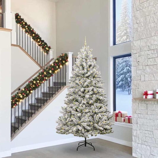 Albero di Natale artificiale con 300 LED Verde e Bianco 300 cm