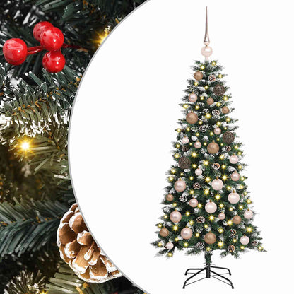 Albero di Natale artificiale con 150 LED Verde 55 x 55 x 120 cm