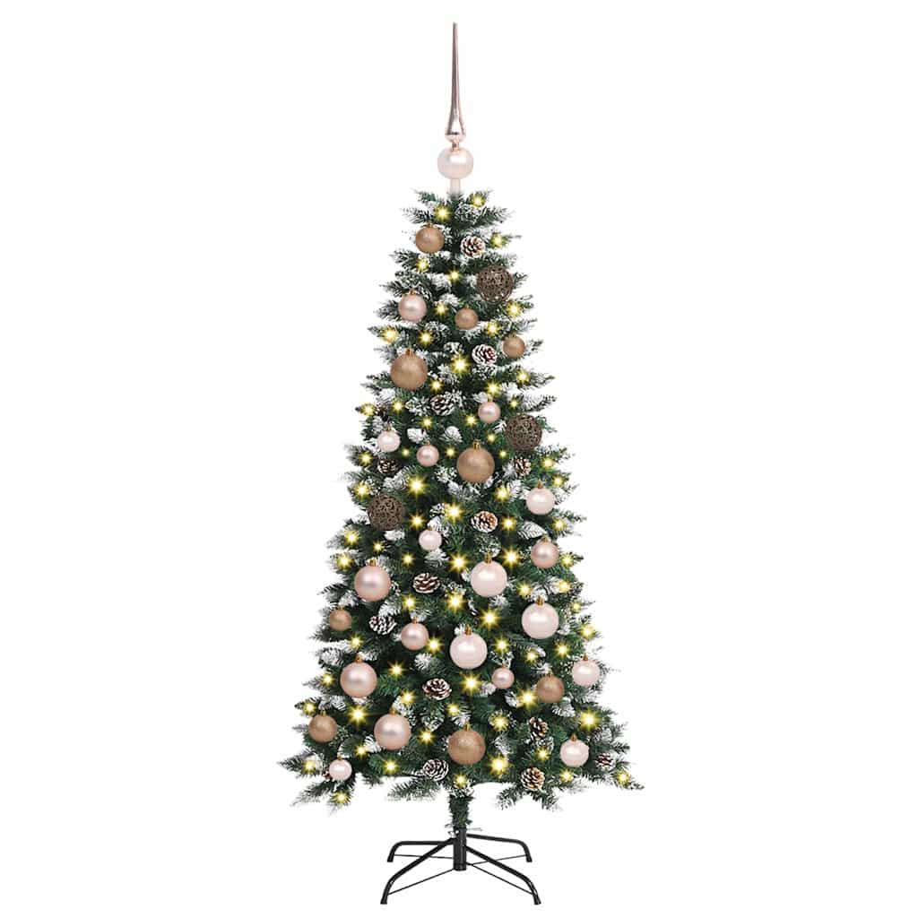 Albero di Natale artificiale con 150 LED Verde 55 x 55 x 120 cm