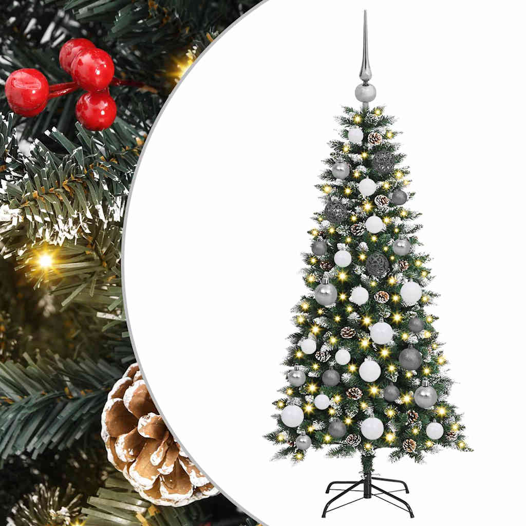 Albero di Natale artificiale con 150 LED Verde 55 x 55 x 120 cm