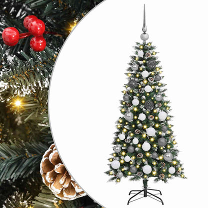 Albero di Natale artificiale con 150 LED Verde 55 x 55 x 120 cm