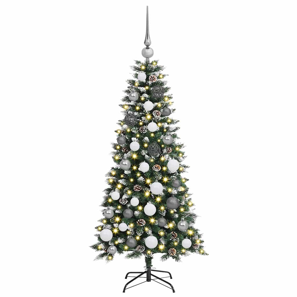 Albero di Natale artificiale con 150 LED Verde 55 x 55 x 120 cm