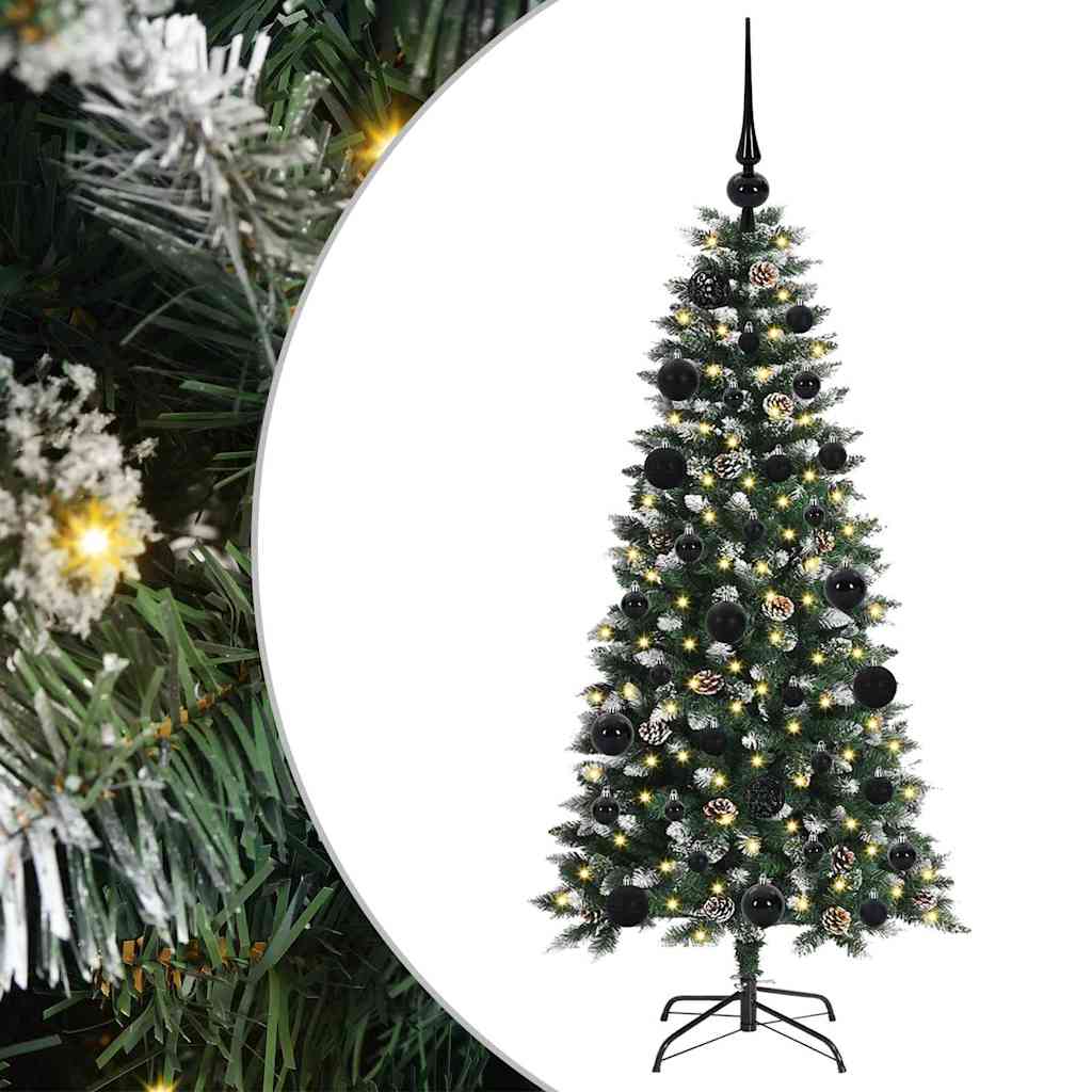 Albero di Natale artificiale con 150 LED Verde 55 x 55 x 120 cm