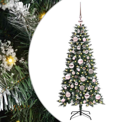 Albero di Natale artificiale con 150 LED Verde 55 x 55 x 120 cm