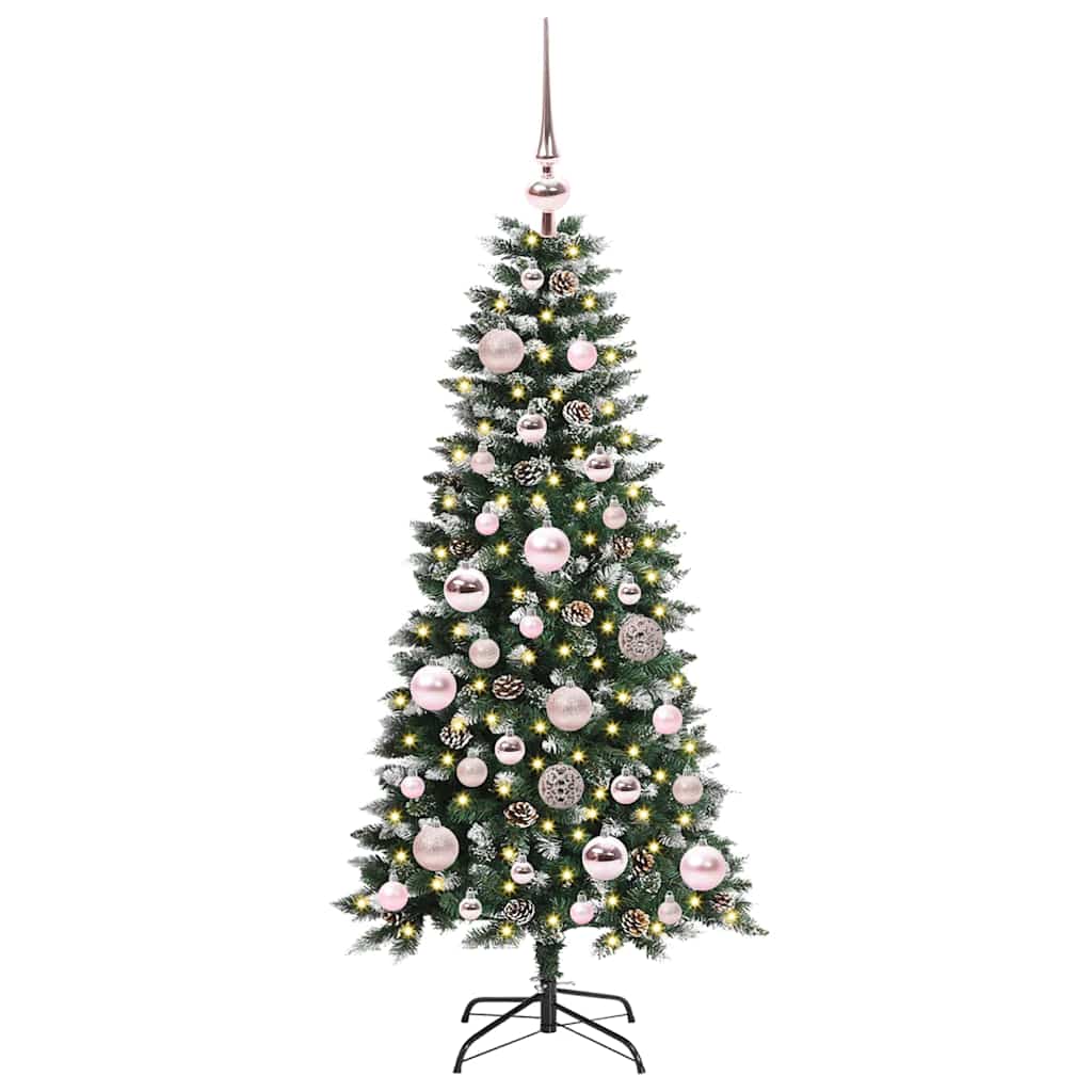 Albero di Natale artificiale con 150 LED Verde 55 x 55 x 120 cm