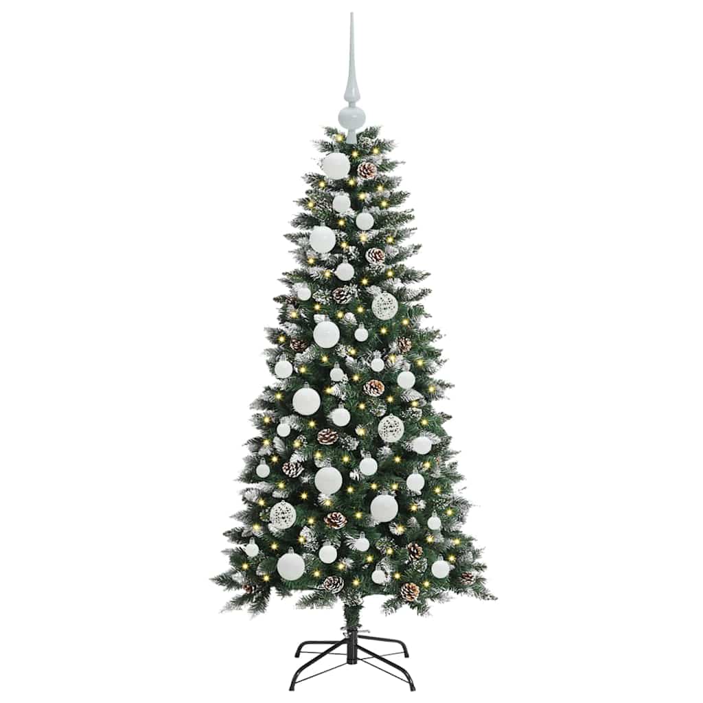 Albero di Natale artificiale con 150 LED Verde 55 x 55 x 120 cm