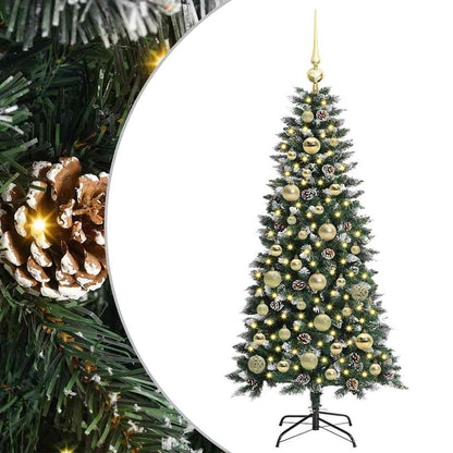 Albero di Natale artificiale con 150 LED Verde 55 x 55 x 120 cm