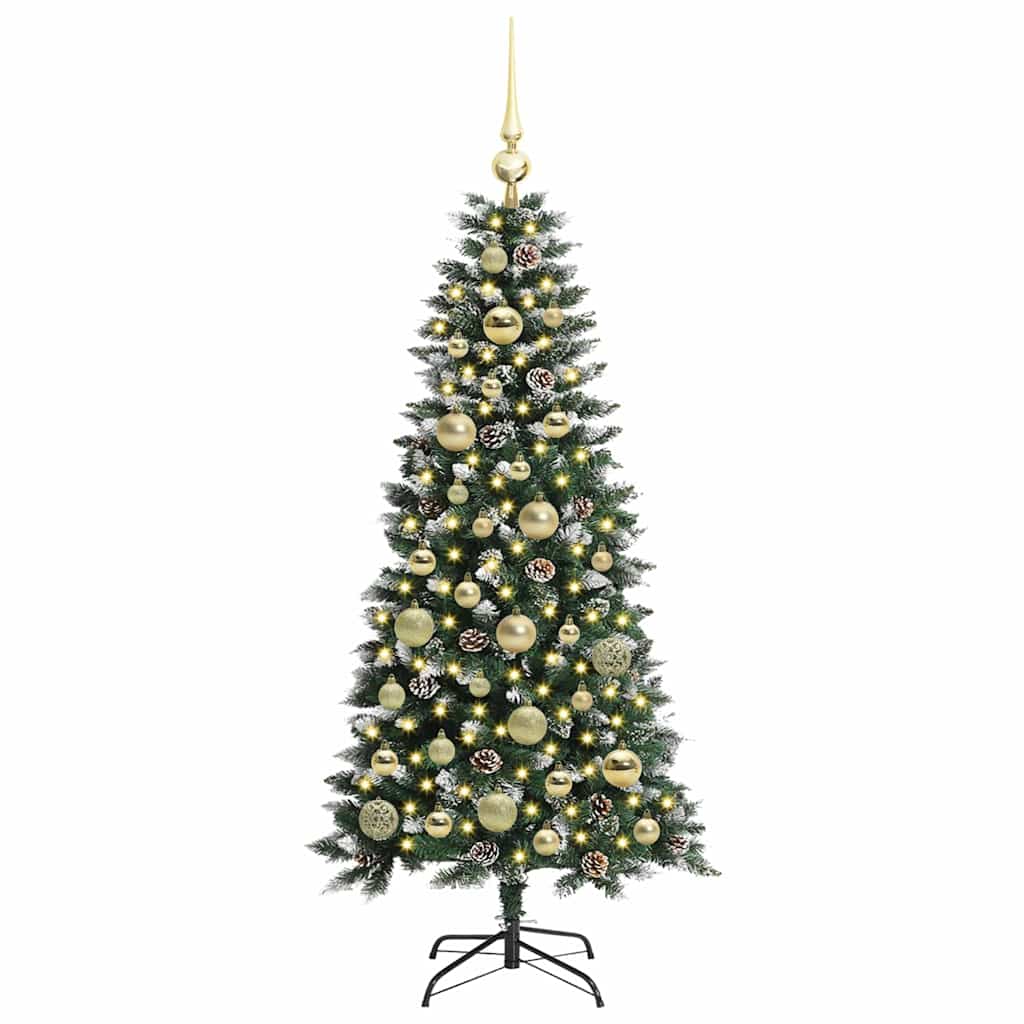 Albero di Natale artificiale con 150 LED Verde 55 x 55 x 120 cm