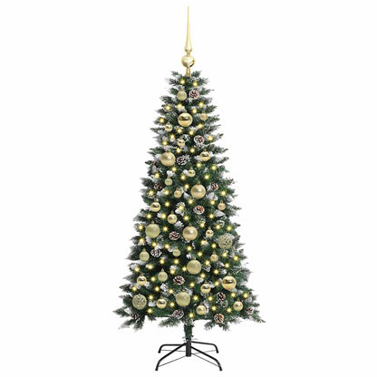 Albero di Natale artificiale con 150 LED Verde 55 x 55 x 120 cm