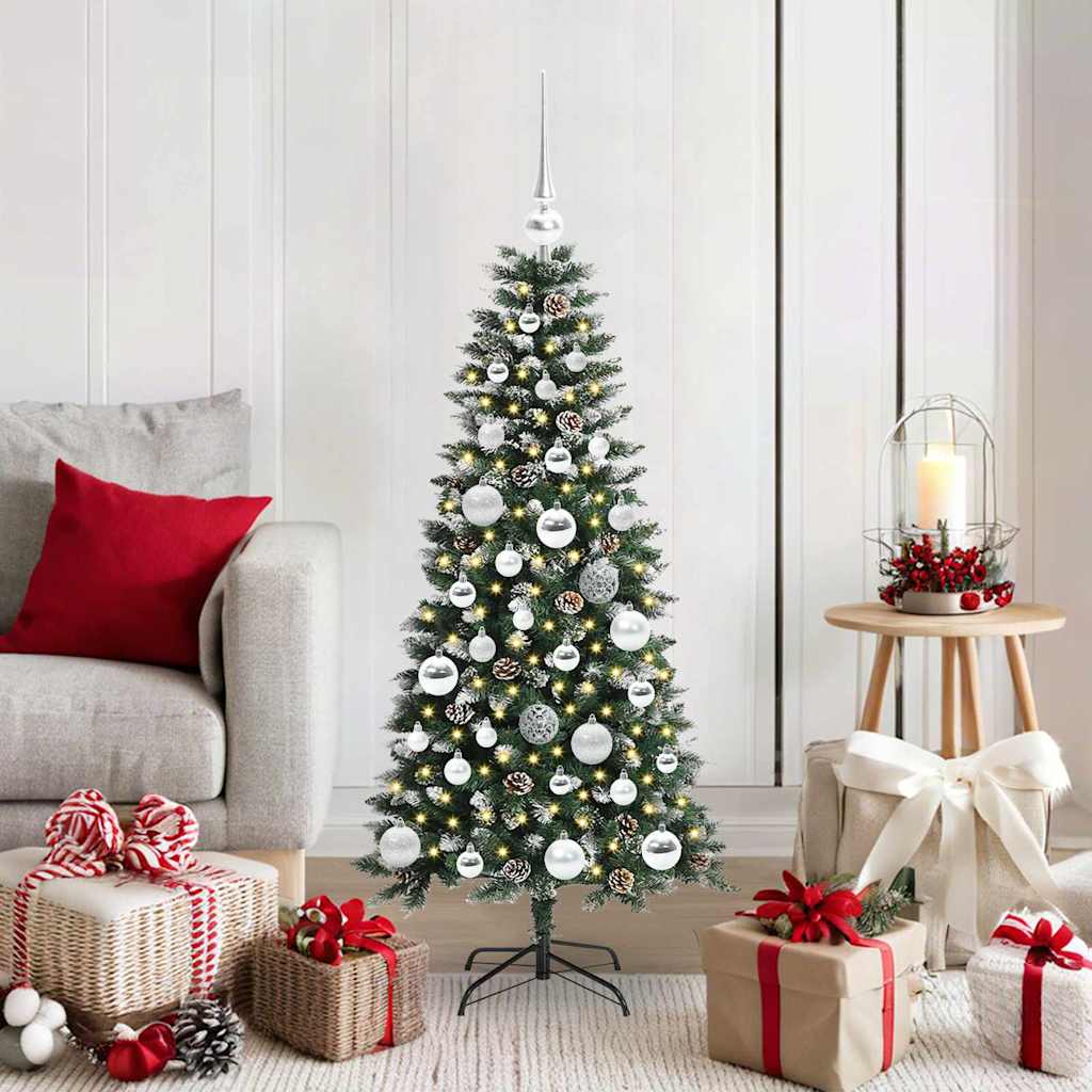 Albero di Natale artificiale con 150 LED Verde 55 x 55 x 120 cm