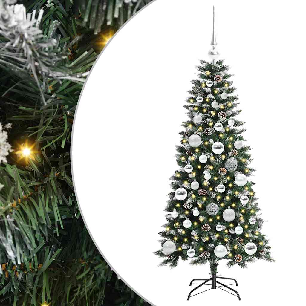 Albero di Natale artificiale con 150 LED Verde 55 x 55 x 120 cm