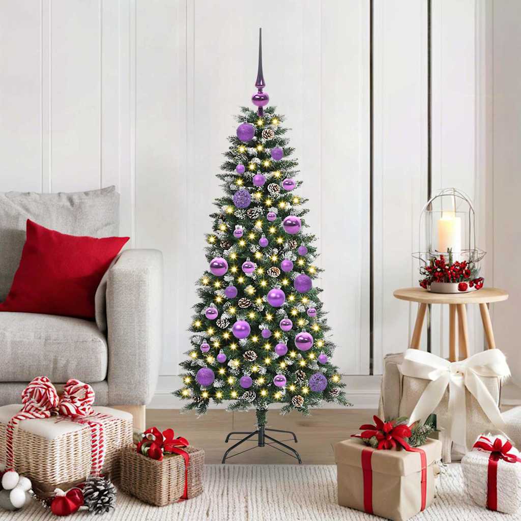 Albero di Natale artificiale con 150 LED Verde 55 x 55 x 120 cm