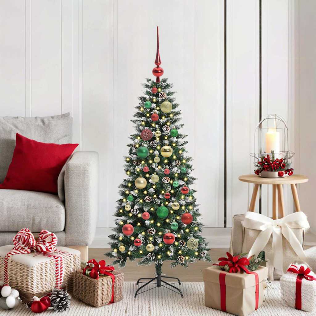 Albero di Natale artificiale con 150 LED Verde 55 x 55 x 120 cm