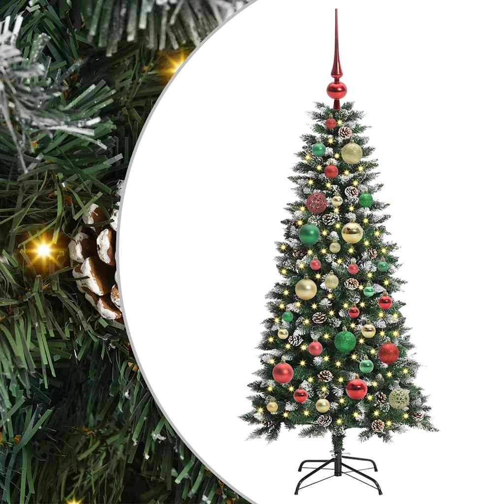 Albero di Natale artificiale con 150 LED Verde 55 x 55 x 120 cm