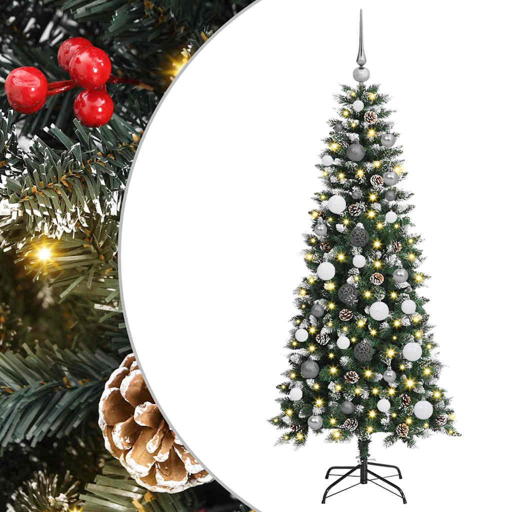Albero di Natale artificiale con 150 LED Verde 66 x 66 x 150 cm