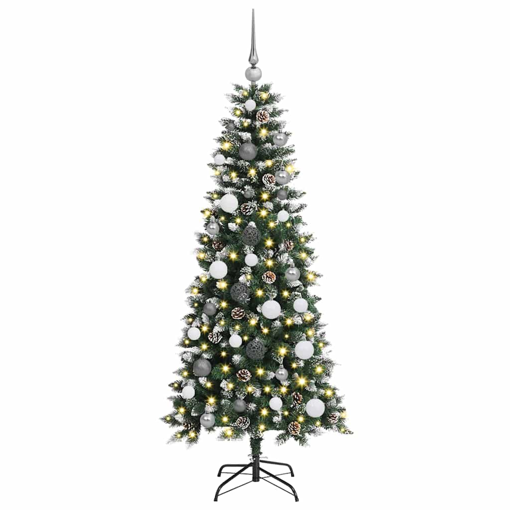 Albero di Natale artificiale con 150 LED Verde 66 x 66 x 150 cm