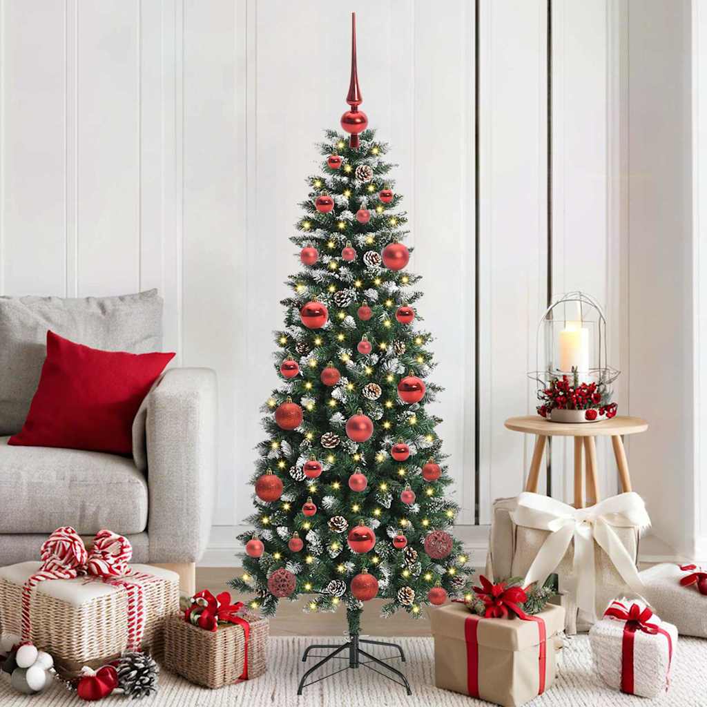 Albero di Natale artificiale con 150 LED Verde 66 x 66 x 150 cm
